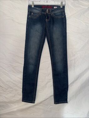 BONGO Indigo Low Rise  Skinny Jeans with Faded Detail